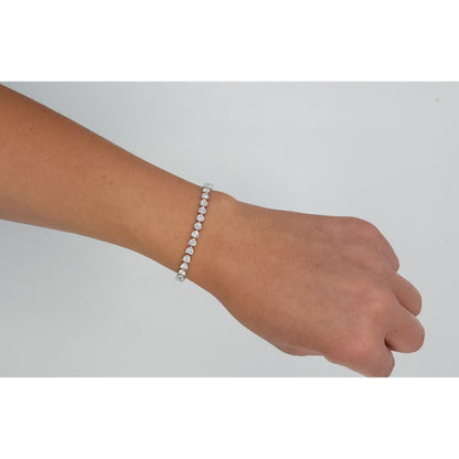 Heart Shaped Tennis Bracelet - 4 mm