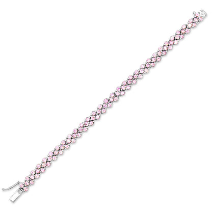 Pink Trio Tennis Bracelet
