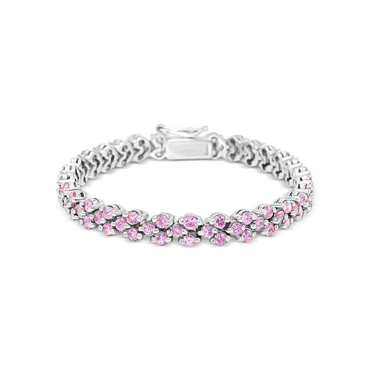 Pink Trio Tennis Bracelet