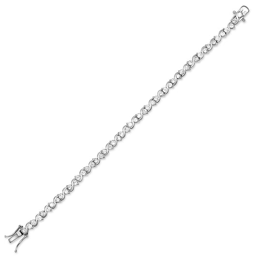 Braided Sparkle Tennis Bracelet