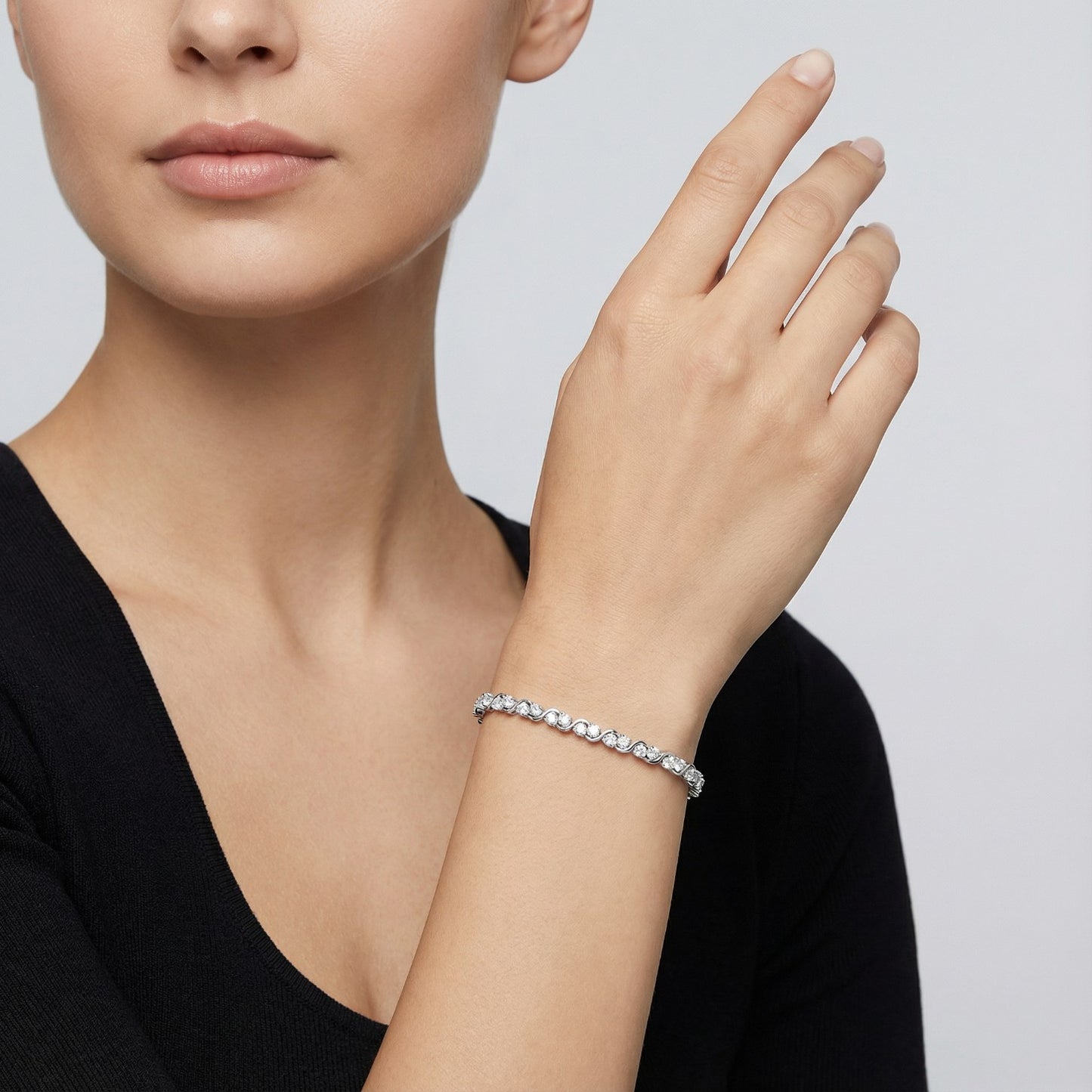 Braided Sparkle Tennis Bracelet