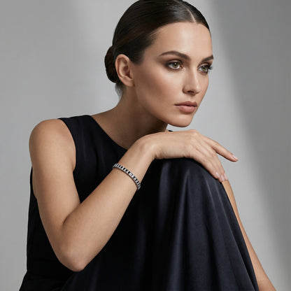 Black & White Baguette Bracelet