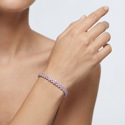 Pink Trio Tennis Bracelet