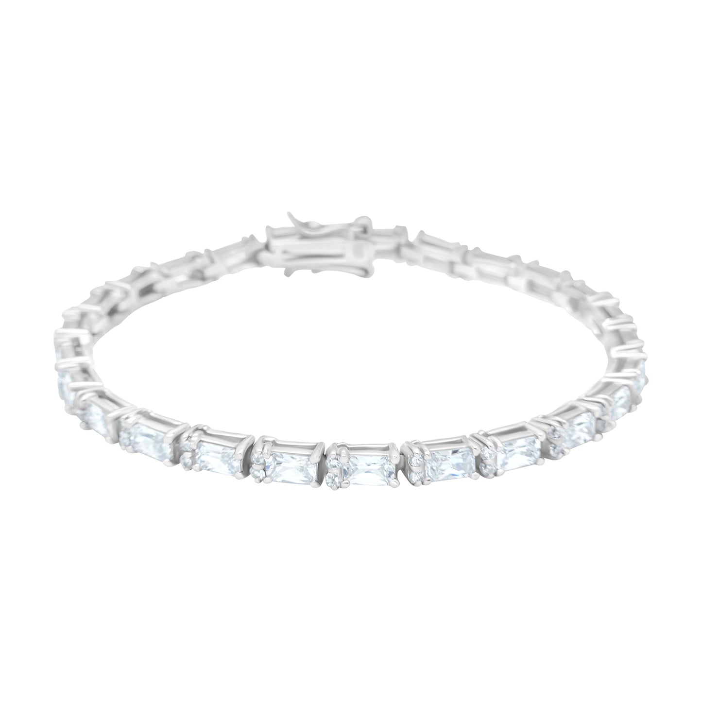 Emerald Cut Zircon Tennis Bracelet