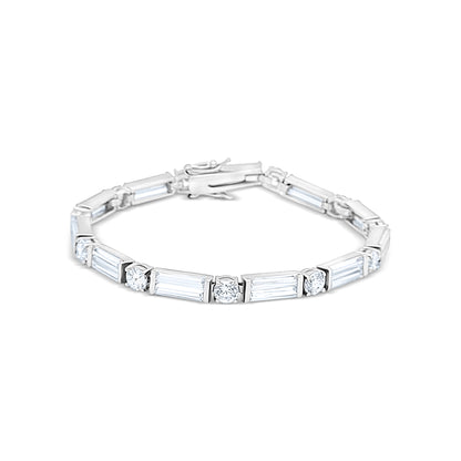 Elegant Baguette & Round Tennis Bracelet