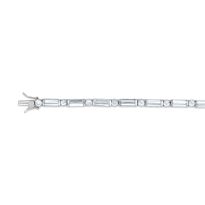 Elegant Baguette & Round Tennis Bracelet