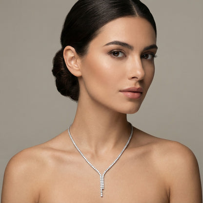 Degraded Drop Tennis Necklace