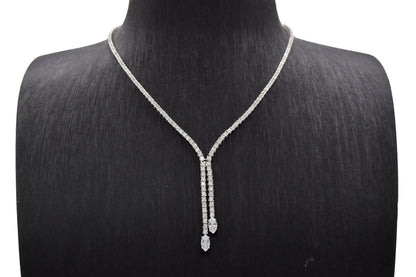 Double Drop Tennis Necklace