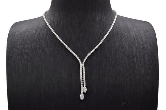 Double Drop Tennis Necklace