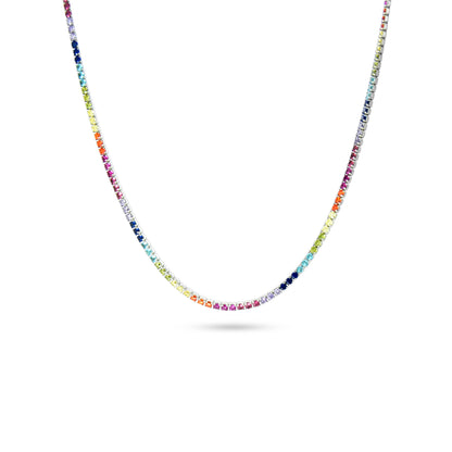 Rainbow Tennis Necklace