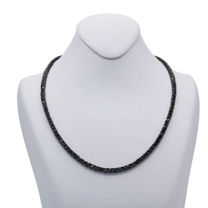 Black Tennis Necklace 4 mm