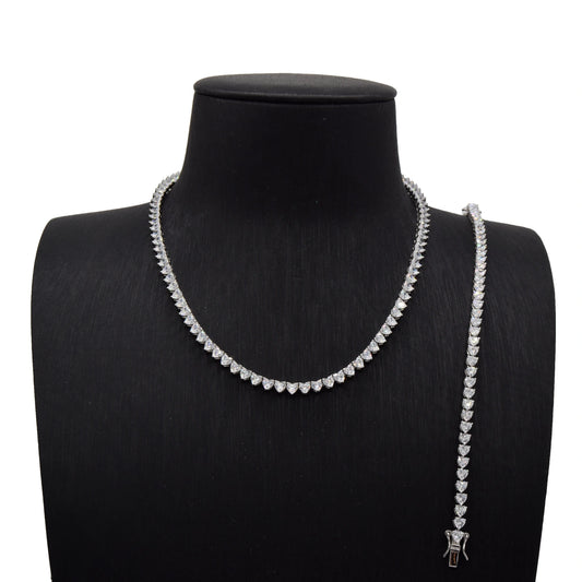 Heart-Stone Tennis Set - 4 mm