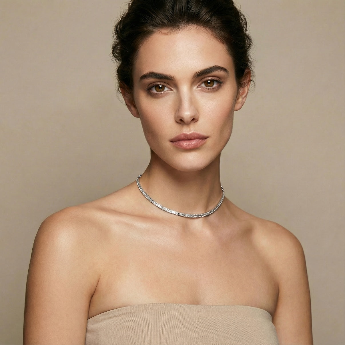 Tennis Choker Baguette Set