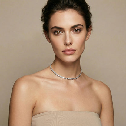 Tennis Choker Baguette Set