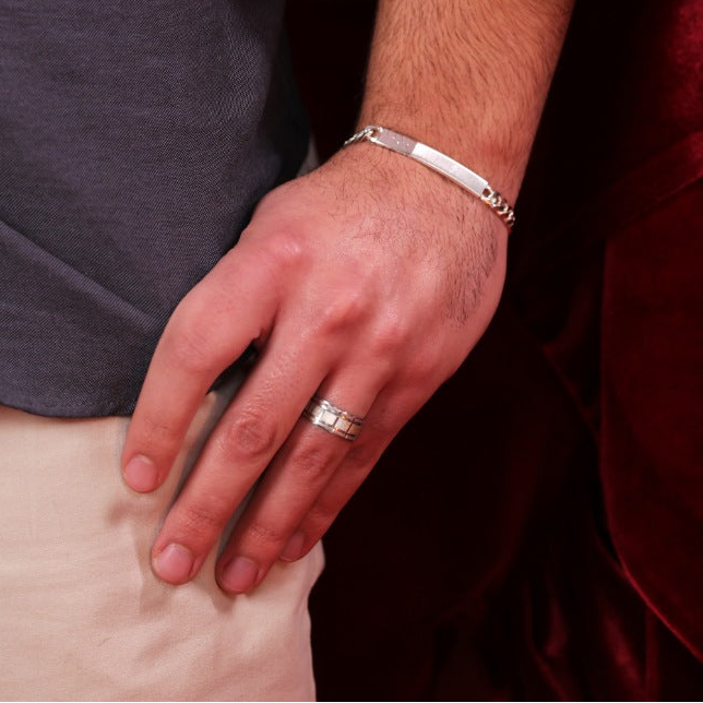 Curb Chain - Dual-Heart ID Bracelet