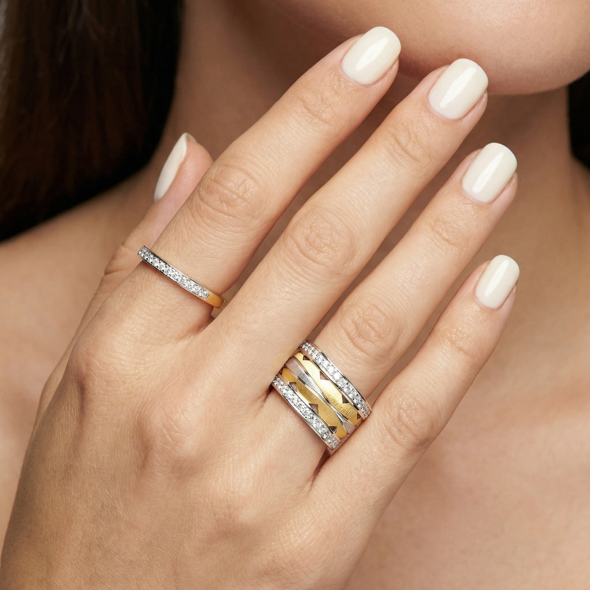 Gold and Silver Accent Band