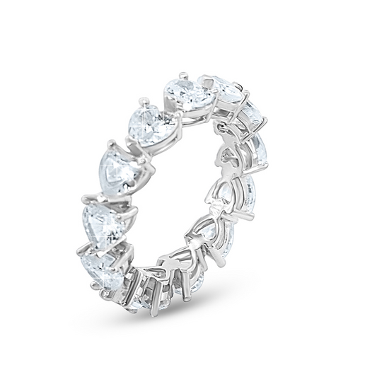 Heart Shaped Zircon Band