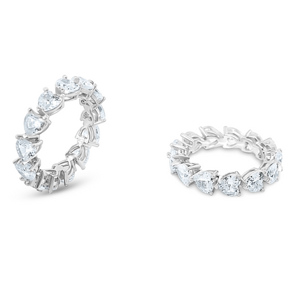 Heart Shaped Zircon Band