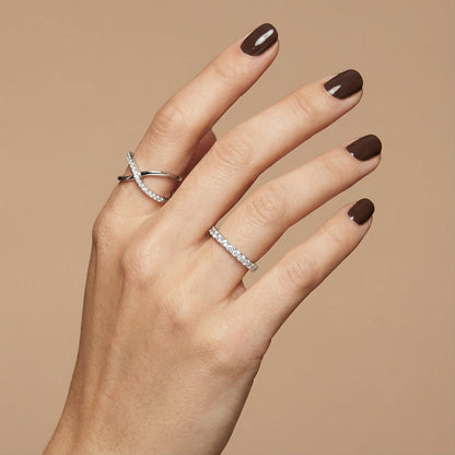 Sparkling X Crossover Ring