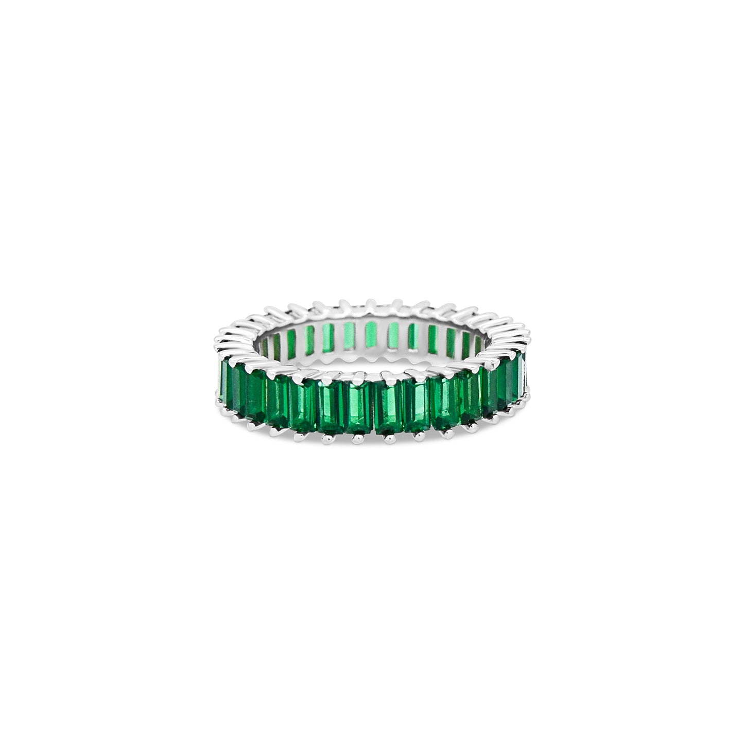 Emerald Green Eternity Band