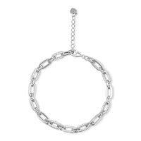 Alternating Classic Paperclip Pavé Link Bracelet image