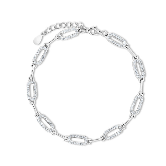 Elegant Zircon Link Bracelet