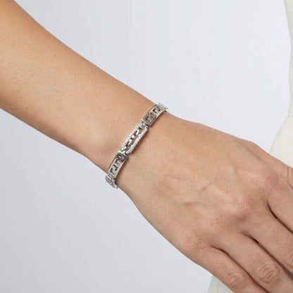 Frame Pattern Tennis Bracelet