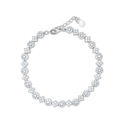 Radiant Zircon Blossom Bracelet