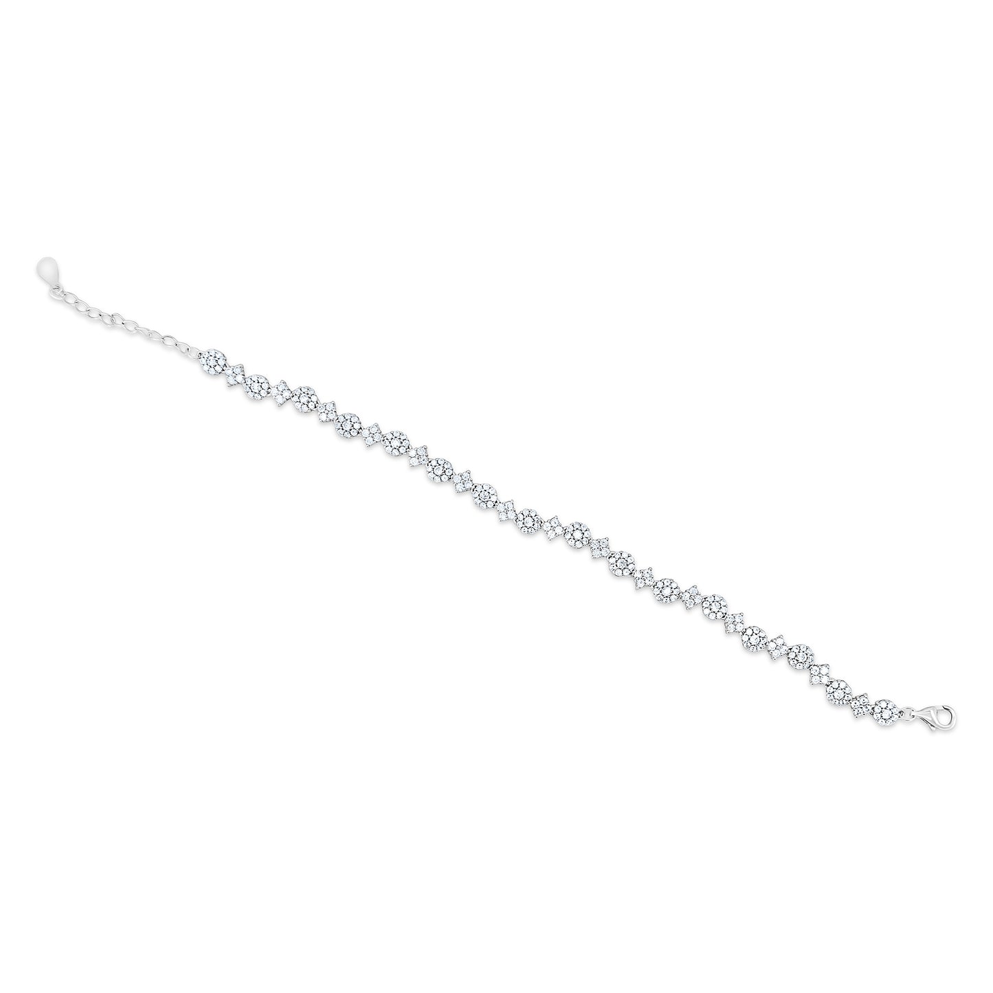 Radiant Zircon Blossom Bracelet