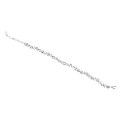 Radiant Zircon Blossom Bracelet