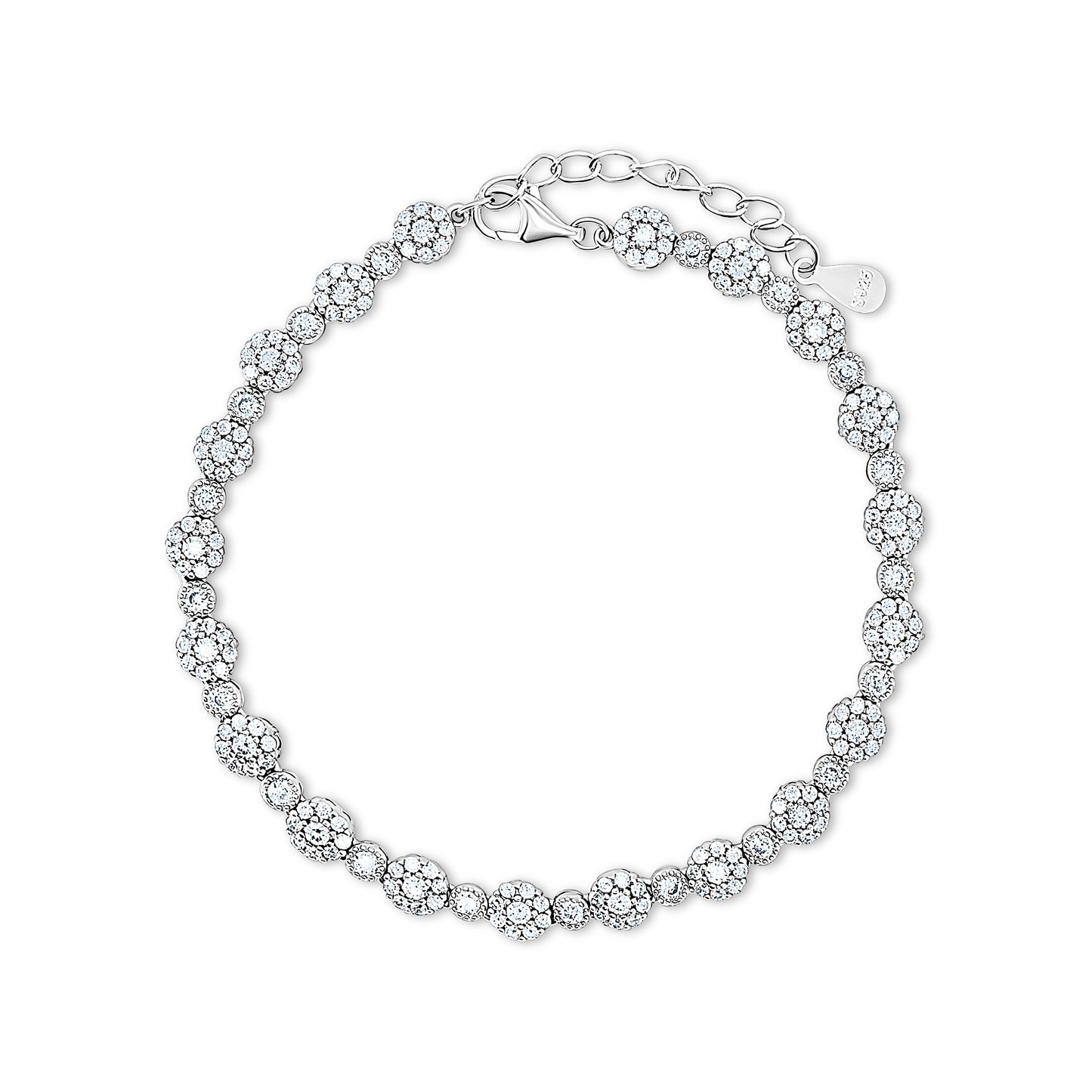 Radiant Zircon Blossom Bracelet