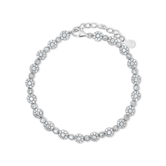 Radiant Zircon Blossom Bracelet