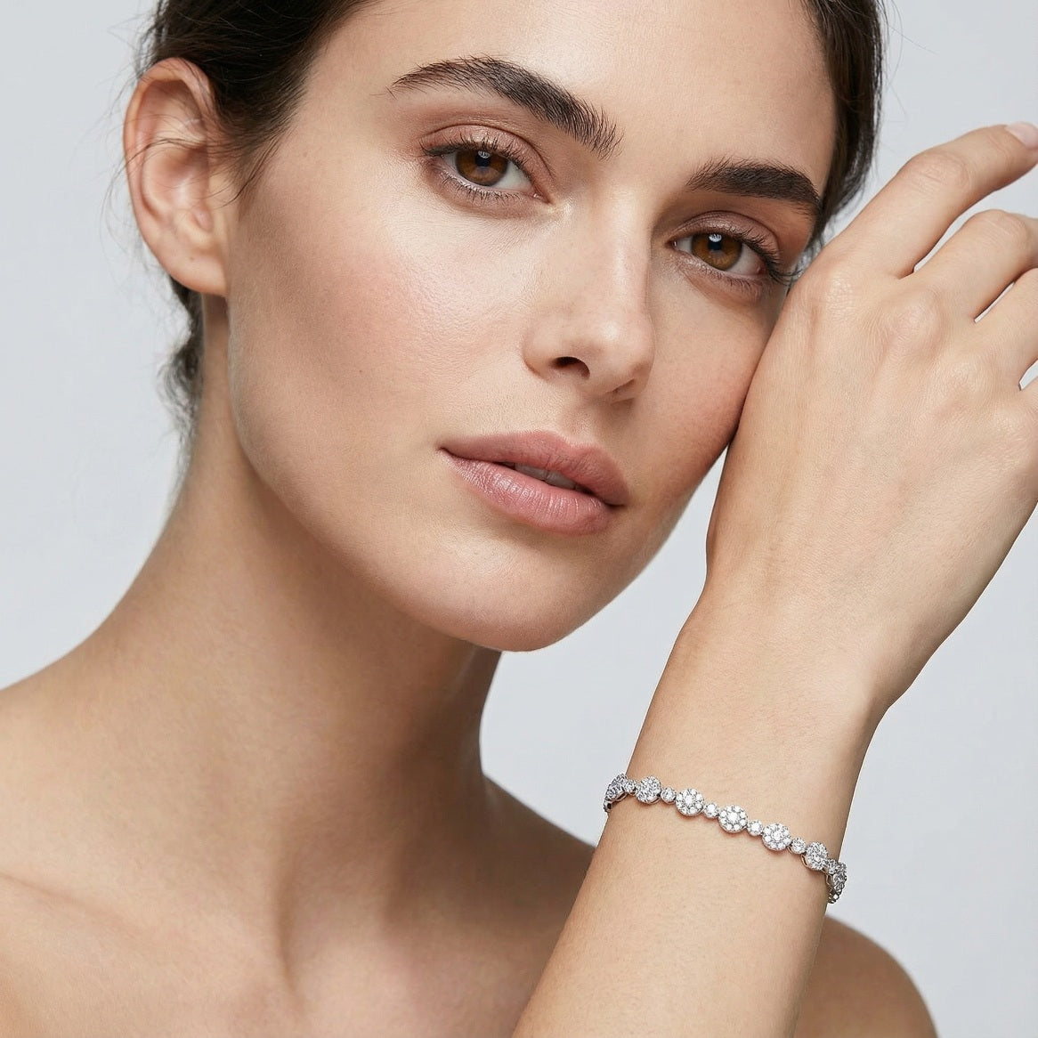 Radiant Zircon Blossom Bracelet