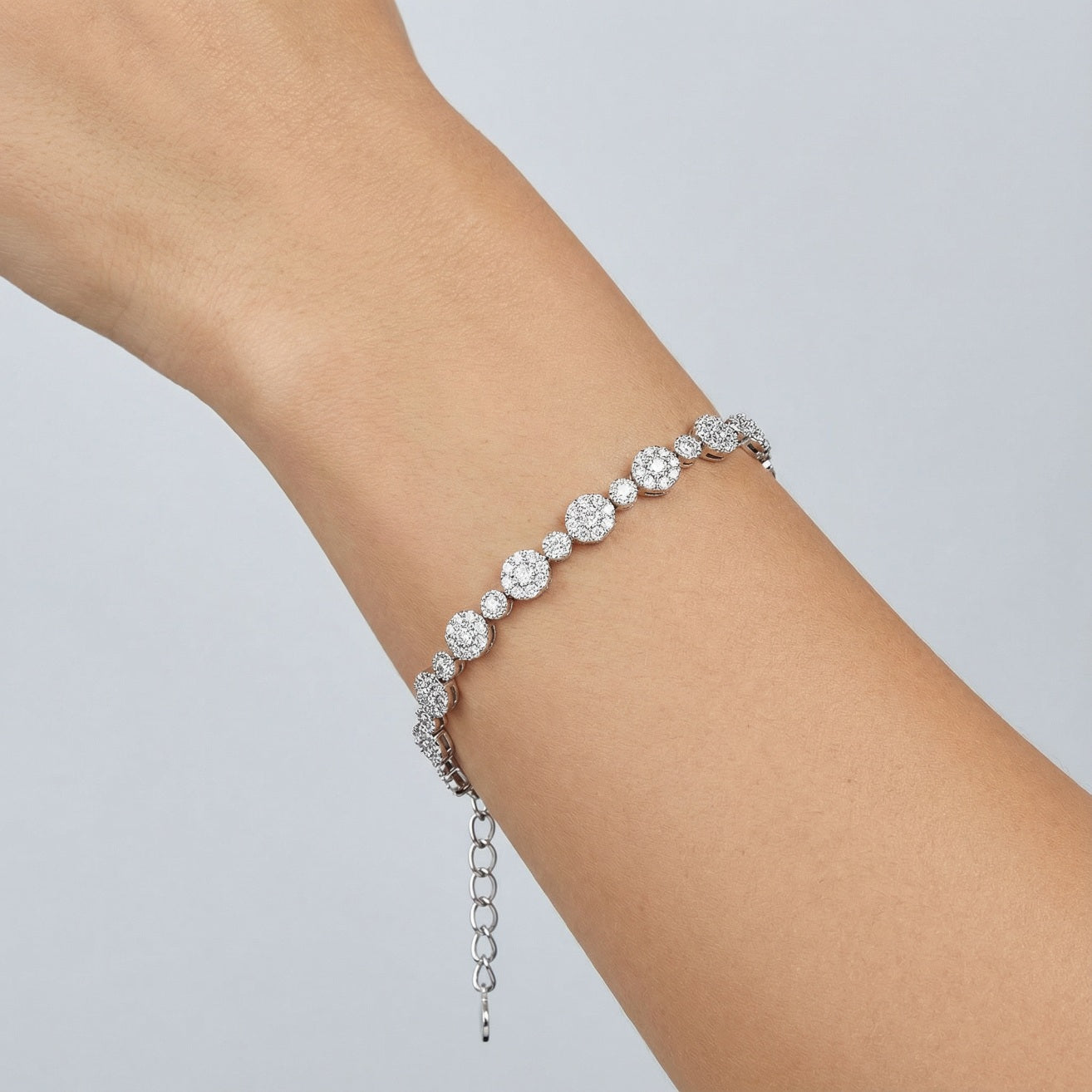 Radiant Zircon Blossom Bracelet