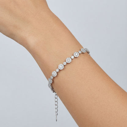 Radiant Zircon Blossom Bracelet