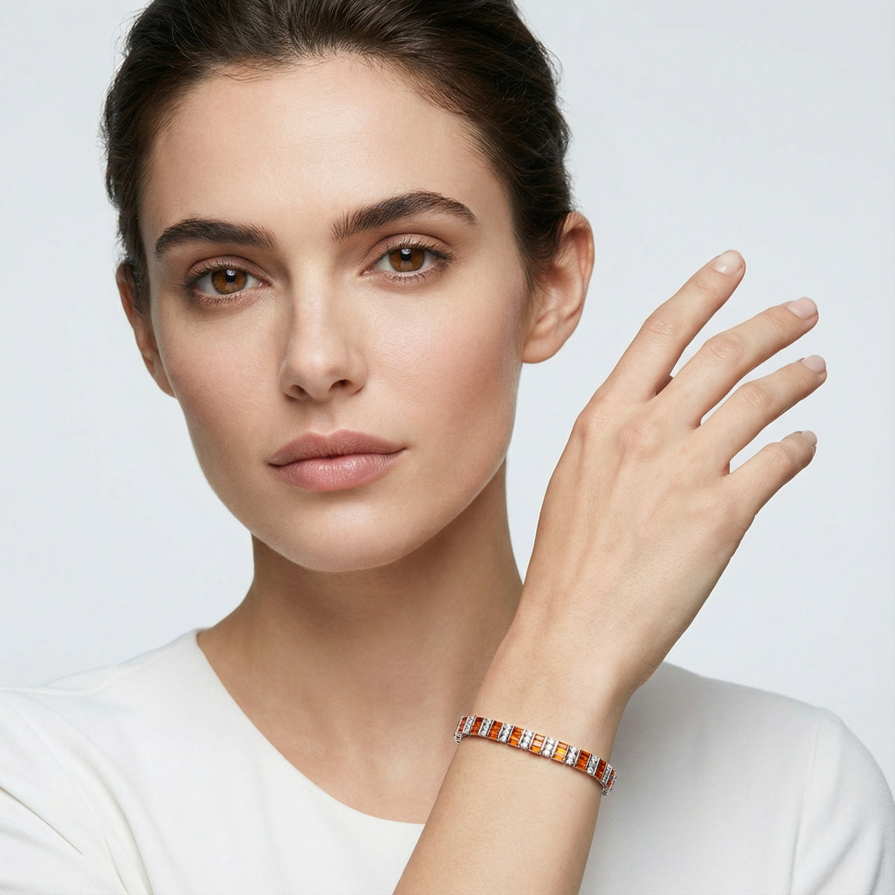 3R Orange Patterned Bracelet