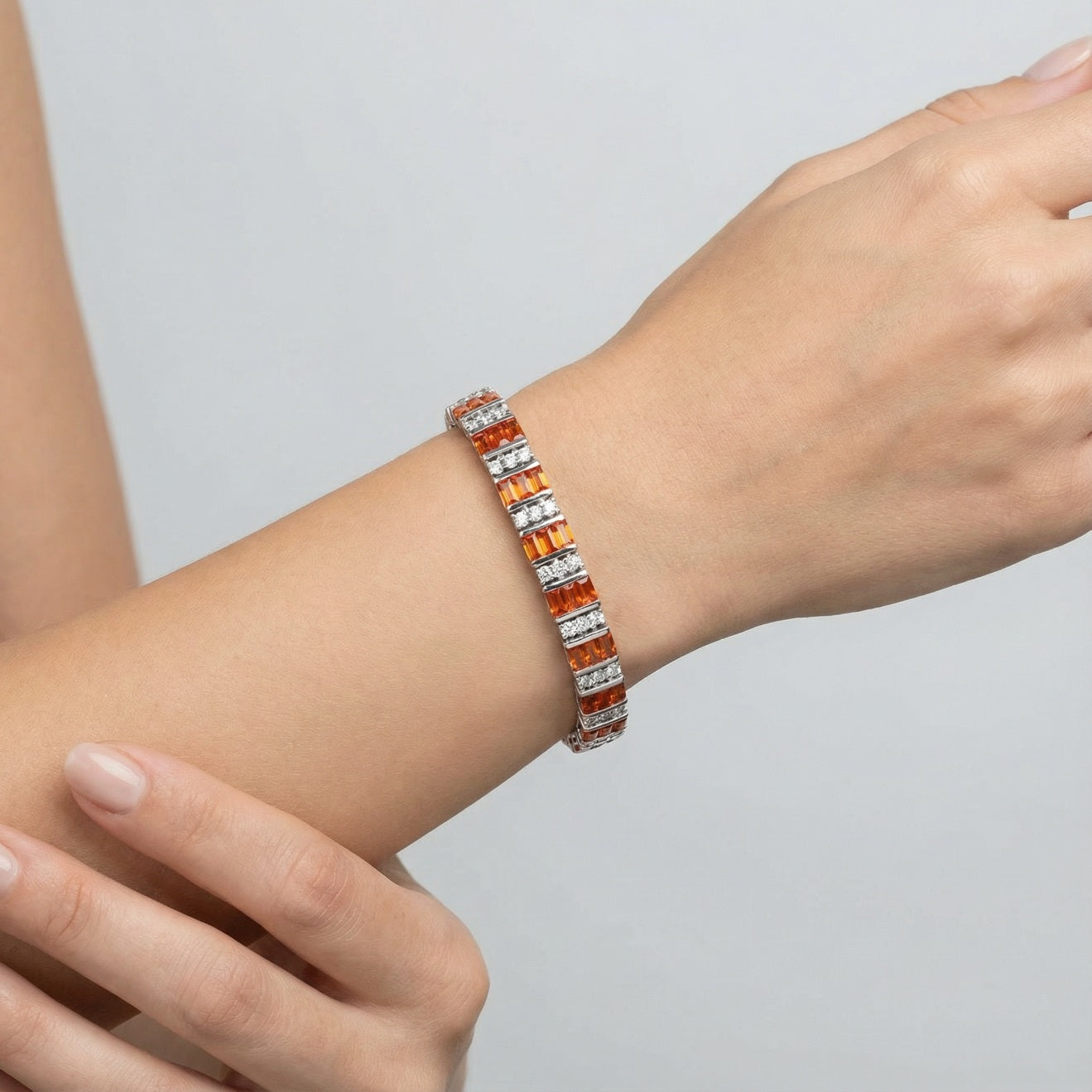 3R Orange Patterned Bracelet