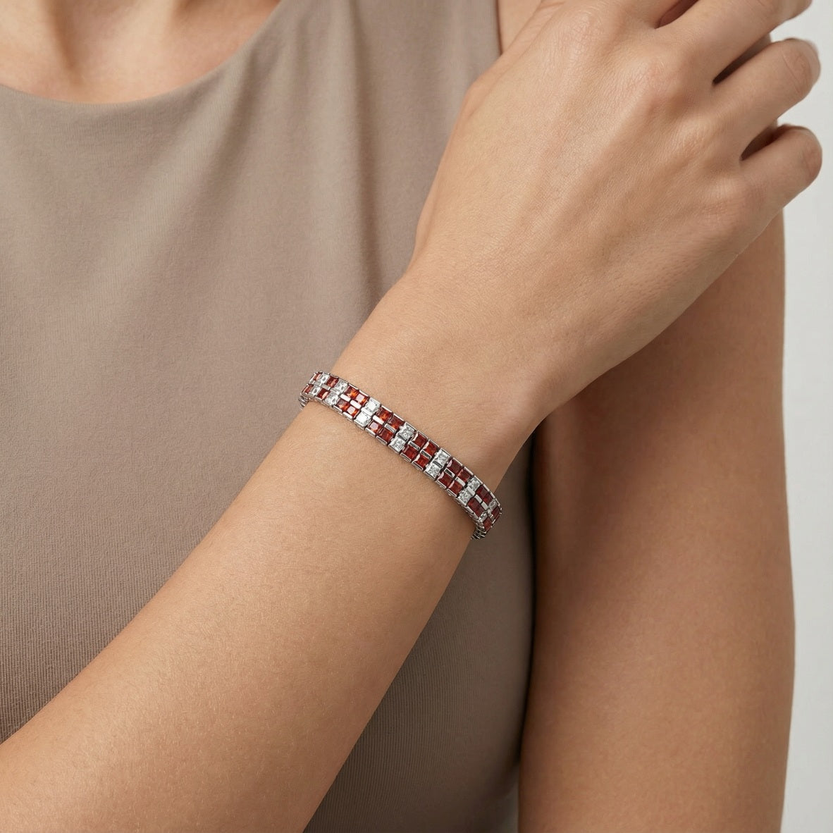 Orange Patterned Bracelet