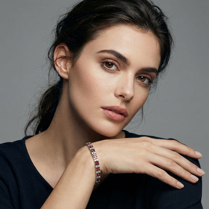 Orange Patterned Bracelet