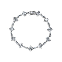 Square Halo Tennis Bracelet image