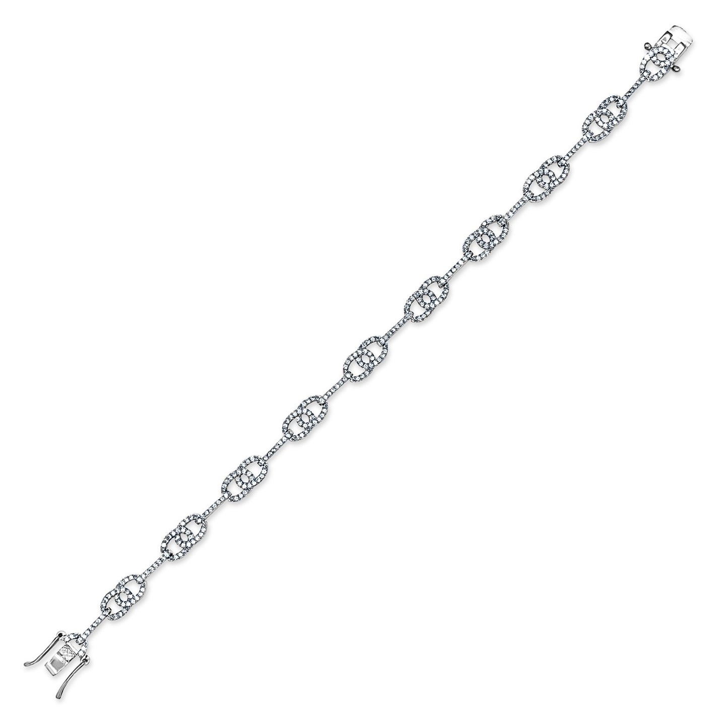 Interlocking Oval Pavé Bracelet