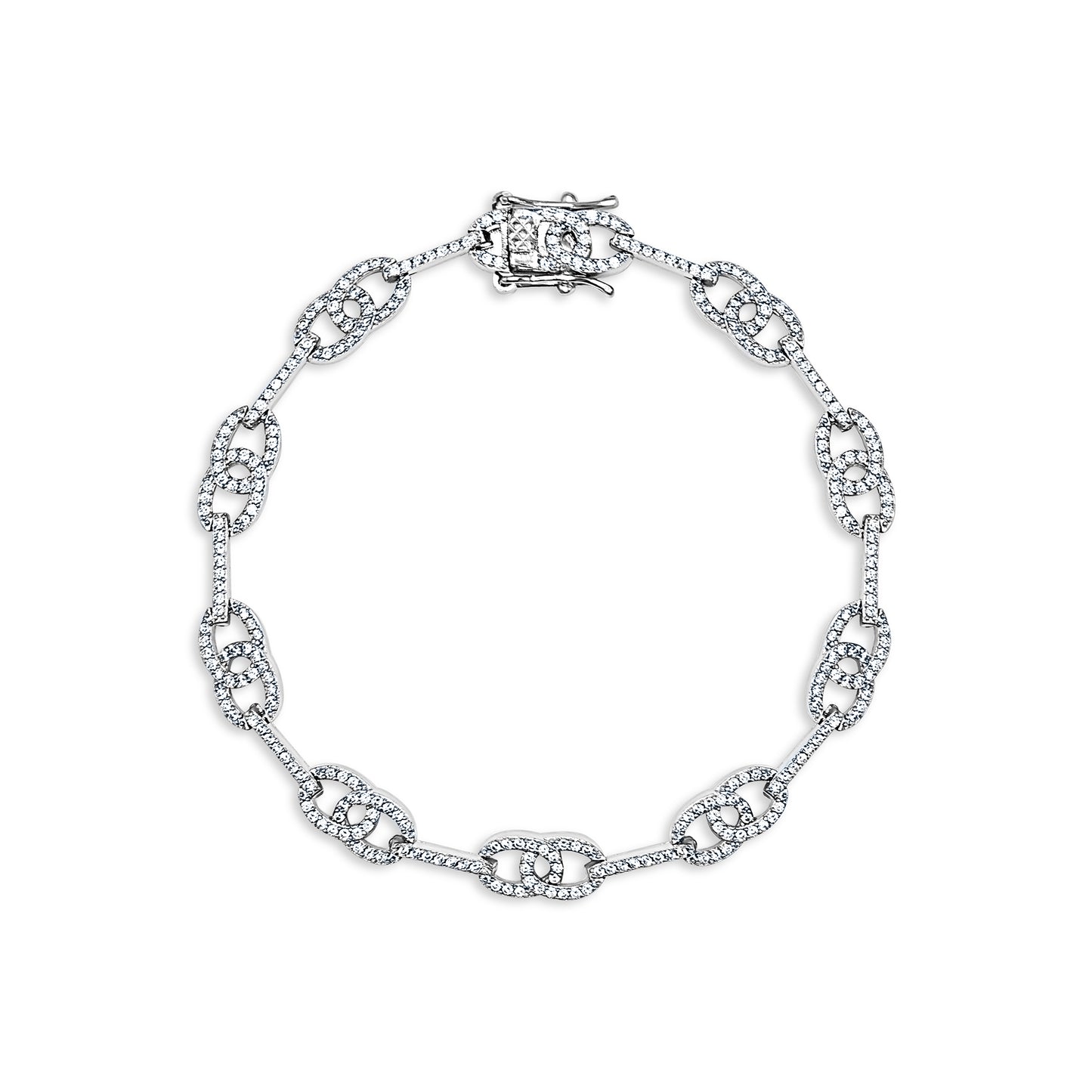 Interlocking Oval Pavé Bracelet