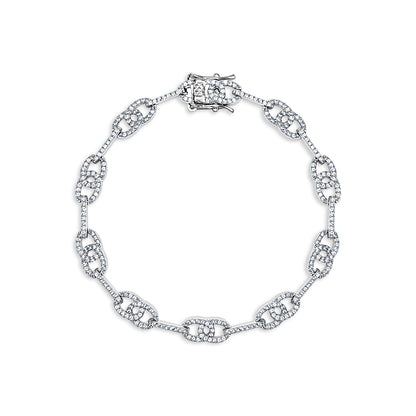 Interlocking Oval Pavé Bracelet