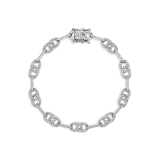 Interlocking Oval Pavé Bracelet