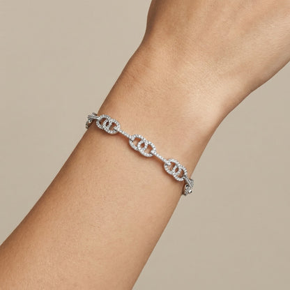 Interlocking Oval Pavé Bracelet