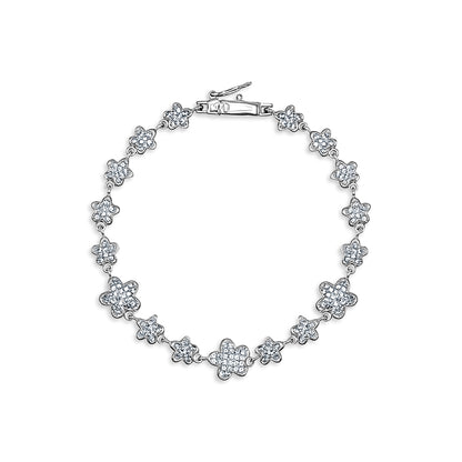 Flower Blossom Pavé Bracelet