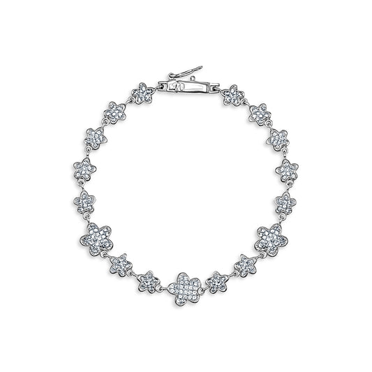 Flower Blossom Pavé Bracelet