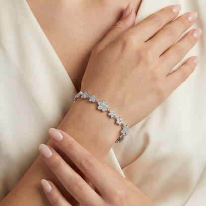 Flower Blossom Pavé Bracelet