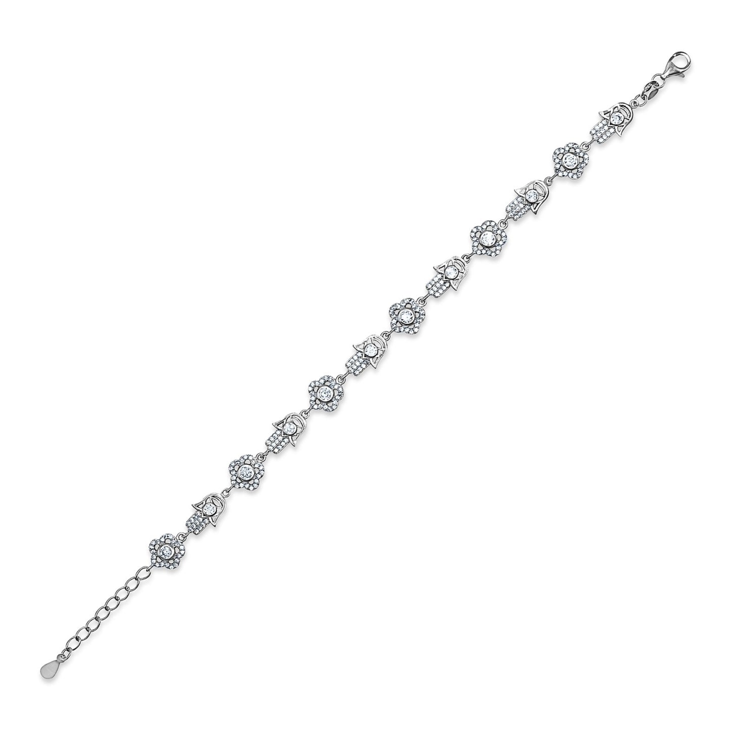 Hamsa Flower Pavé Bracelet