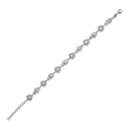 Hamsa Flower Pavé Bracelet
